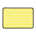 Yellow And White Striped Pattern Print Kitchen Mat