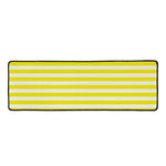 Yellow And White Striped Pattern Print Long Kitchen Mat