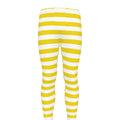 Yellow And White Striped Pattern Print Men's Leggings