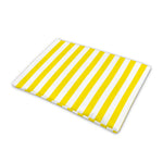Yellow And White Striped Pattern Print Pet Cooling Mat Cover
