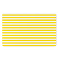 Yellow And White Striped Pattern Print Polyester Doormat