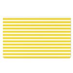 Yellow And White Striped Pattern Print Polyester Doormat