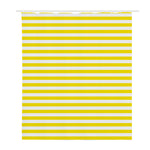 Yellow And White Striped Pattern Print Polyester Shower Curtain