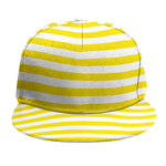 Yellow And White Striped Pattern Print Snapback Cap
