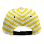 Yellow And White Striped Pattern Print Snapback Cap