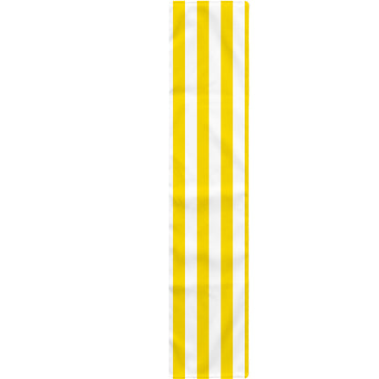 Yellow And White Striped Pattern Print Table Runner