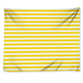 Yellow And White Striped Pattern Print Tapestry