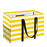Yellow And White Striped Pattern Print Utility Tote Bag