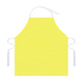Yellow And White Zigzag Pattern Print Adjustable Apron