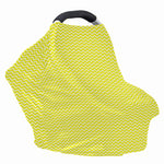 Yellow And White Zigzag Pattern Print Baby Seat Cover