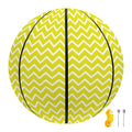 Yellow And White Zigzag Pattern Print Basketball