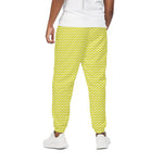 Yellow And White Zigzag Pattern Print Cotton Pants
