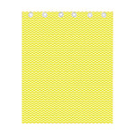 Yellow And White Zigzag Pattern Print Curtain