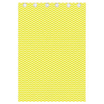 Yellow And White Zigzag Pattern Print Curtain