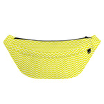 Yellow And White Zigzag Pattern Print Fanny Pack