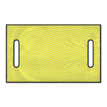 Yellow And White Zigzag Pattern Print Golf Cart Seat Cover