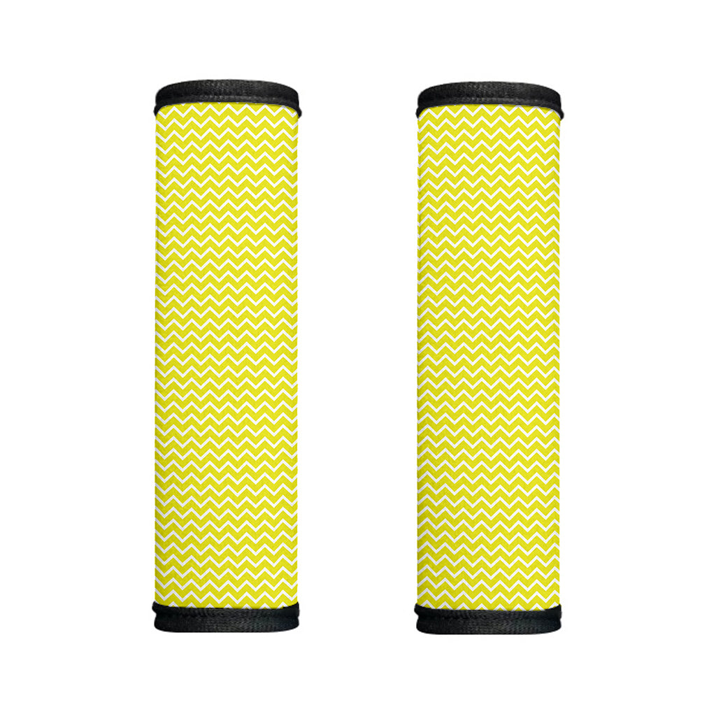 Yellow And White Zigzag Pattern Print Handle Covers