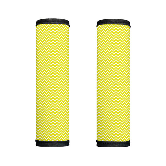 Yellow And White Zigzag Pattern Print Handle Covers
