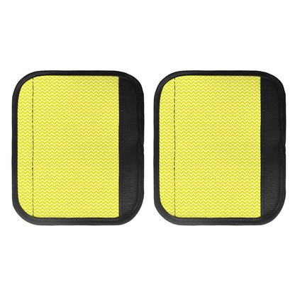 Yellow And White Zigzag Pattern Print Handle Covers