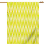 Yellow And White Zigzag Pattern Print House Flag