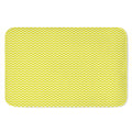 Yellow And White Zigzag Pattern Print Indoor Door Mat