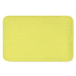 Yellow And White Zigzag Pattern Print Indoor Door Mat