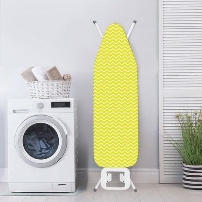 Yellow And White Zigzag Pattern Print Ironing Board Cover