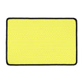 Yellow And White Zigzag Pattern Print Kitchen Mat