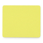 Yellow And White Zigzag Pattern Print Mouse Pad