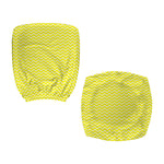 Yellow And White Zigzag Pattern Print Office Chair Cover