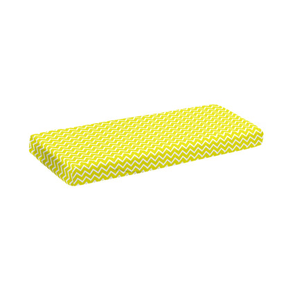 Yellow And White Zigzag Pattern Print Piano Keyboard Cover