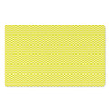 Yellow And White Zigzag Pattern Print Polyester Doormat