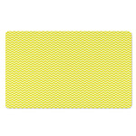 Yellow And White Zigzag Pattern Print Polyester Doormat