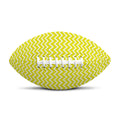 Yellow And White Zigzag Pattern Print Rugby Ball