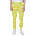 Yellow And White Zigzag Pattern Print Joggers