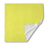 Yellow And White Zigzag Pattern Print Silk Bandana