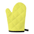 Yellow And White Zigzag Pattern Print Single Oven Mitt