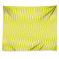 Yellow And White Zigzag Pattern Print Tapestry