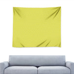 Yellow And White Zigzag Pattern Print Tapestry