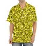 Yellow Banana Pattern Print Aloha Shirt