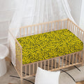 Yellow Banana Pattern Print Baby Crib Sheet