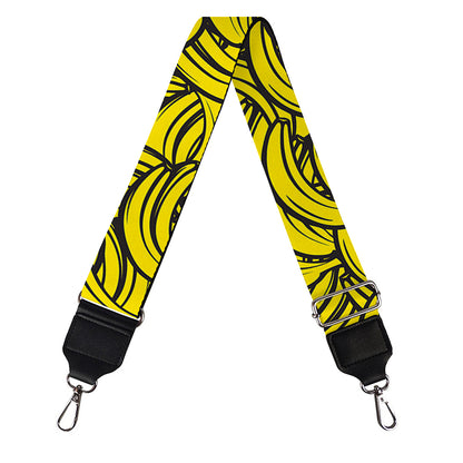Yellow Banana Pattern Print Bag Strap