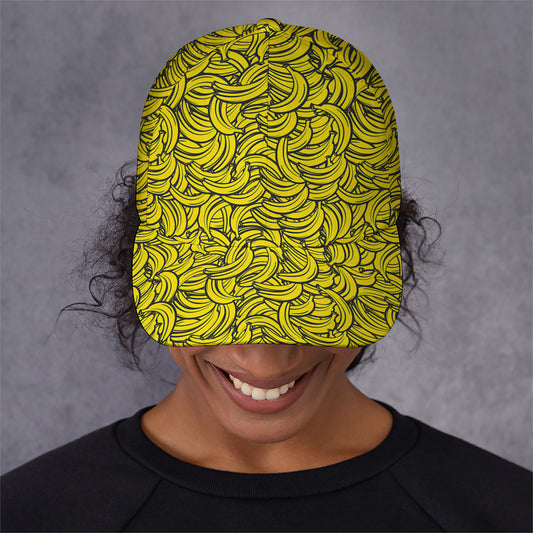 Yellow Banana Pattern Print Baseball Cap