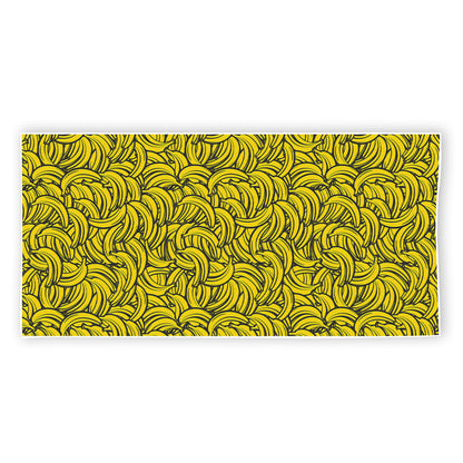 Yellow Banana Pattern Print Beach Towel
