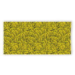 Yellow Banana Pattern Print Beach Towel