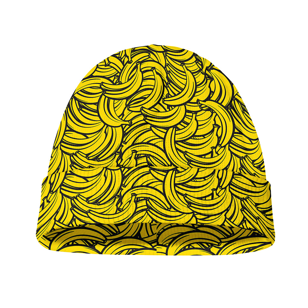 Yellow Banana Pattern Print Beanie