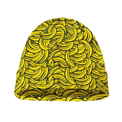 Yellow Banana Pattern Print Beanie