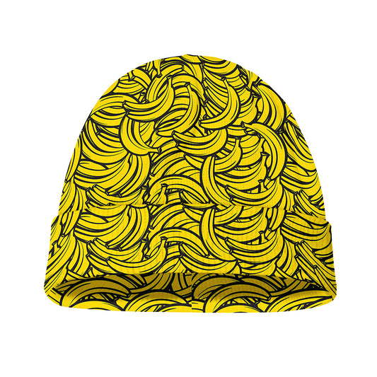 Yellow Banana Pattern Print Beanie