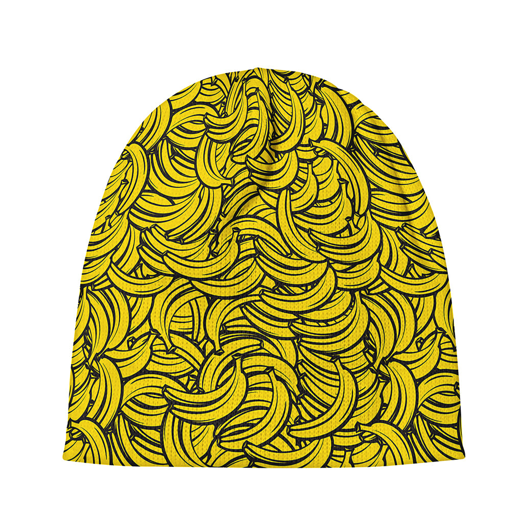 Yellow Banana Pattern Print Beanie