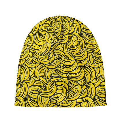 Yellow Banana Pattern Print Beanie
